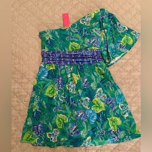 NWT! Lilly Pulitzer Niki One-Shoulder Romper